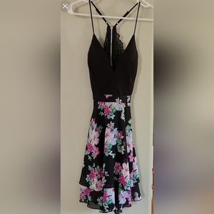 New small Love Nickie Lew black and floral dress.